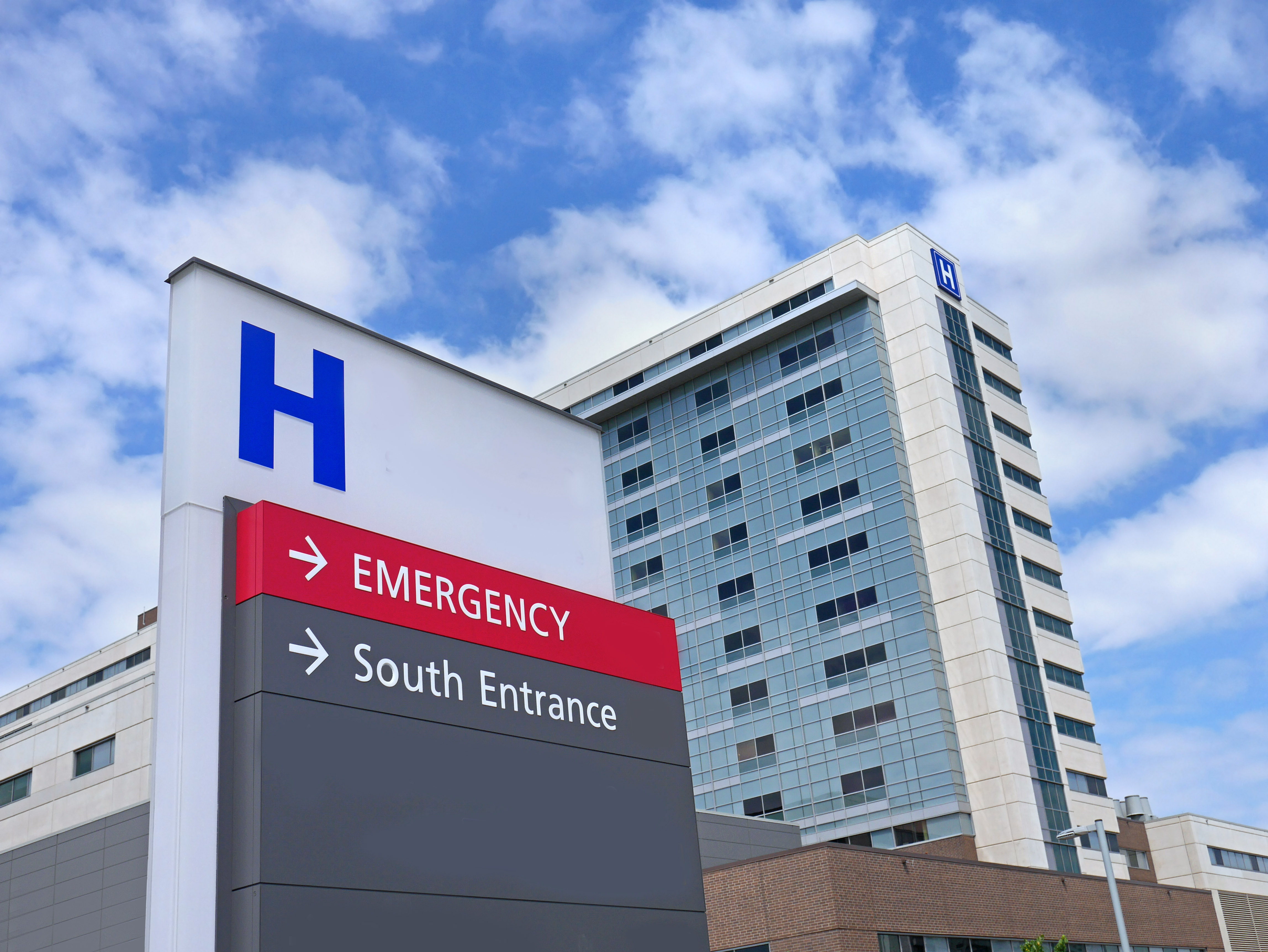 Stock photo of a hospital exterior